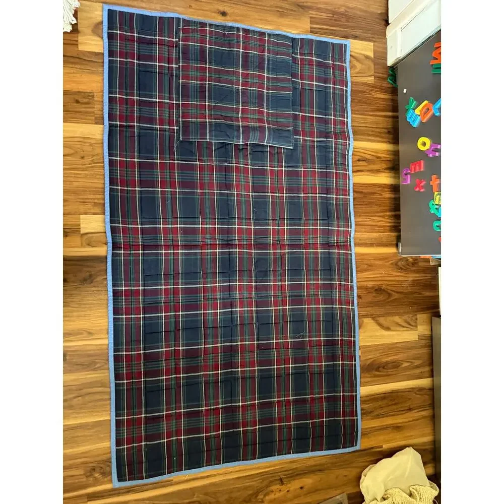 Vintage Hand-Stitched Patchwork Quilt / Quillow
